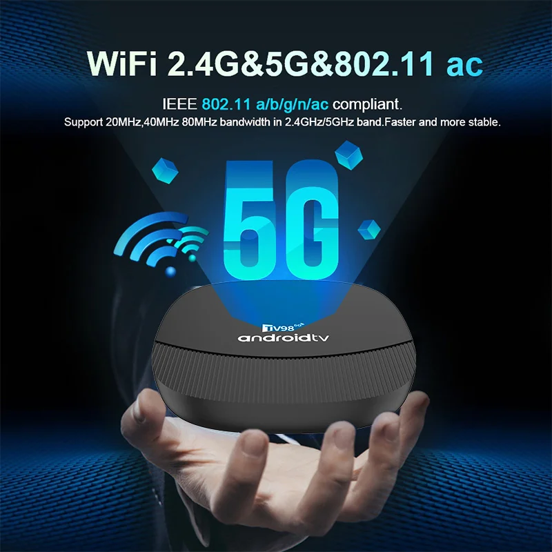 Фото TV98 ATV MAX Plus Android 14 ТВ-приставка 8K 4K HD 4G 5G Двойной WiFi BT5.0 8GB 128GB Allwinner H313 Голосовой пульт Медиаплеер iptv №4