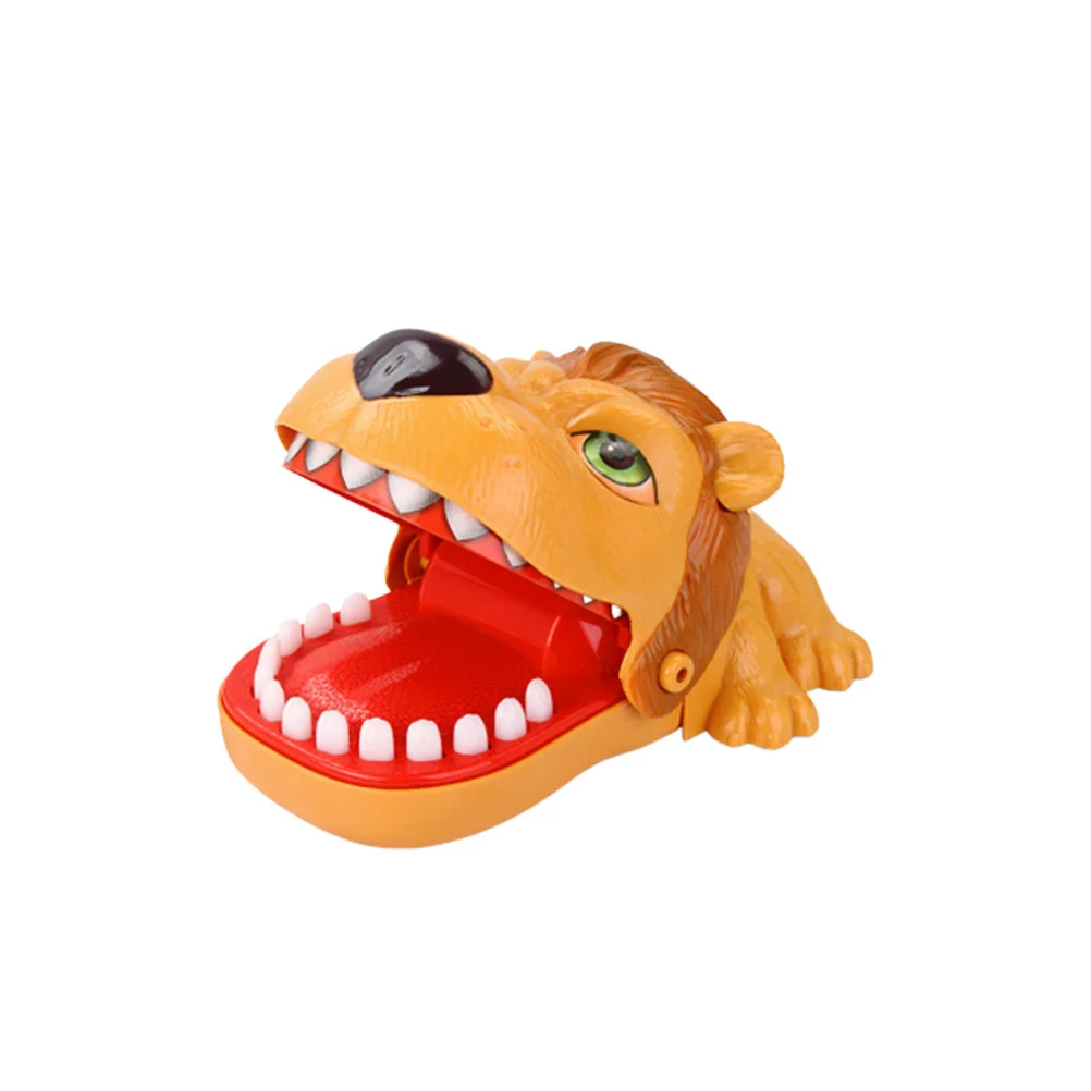 

Finger Biting Toys Crazy Lion Toys Trick Finger Biting Toys Party Game Playthings Prank Prop Sounding Toys (Orange)