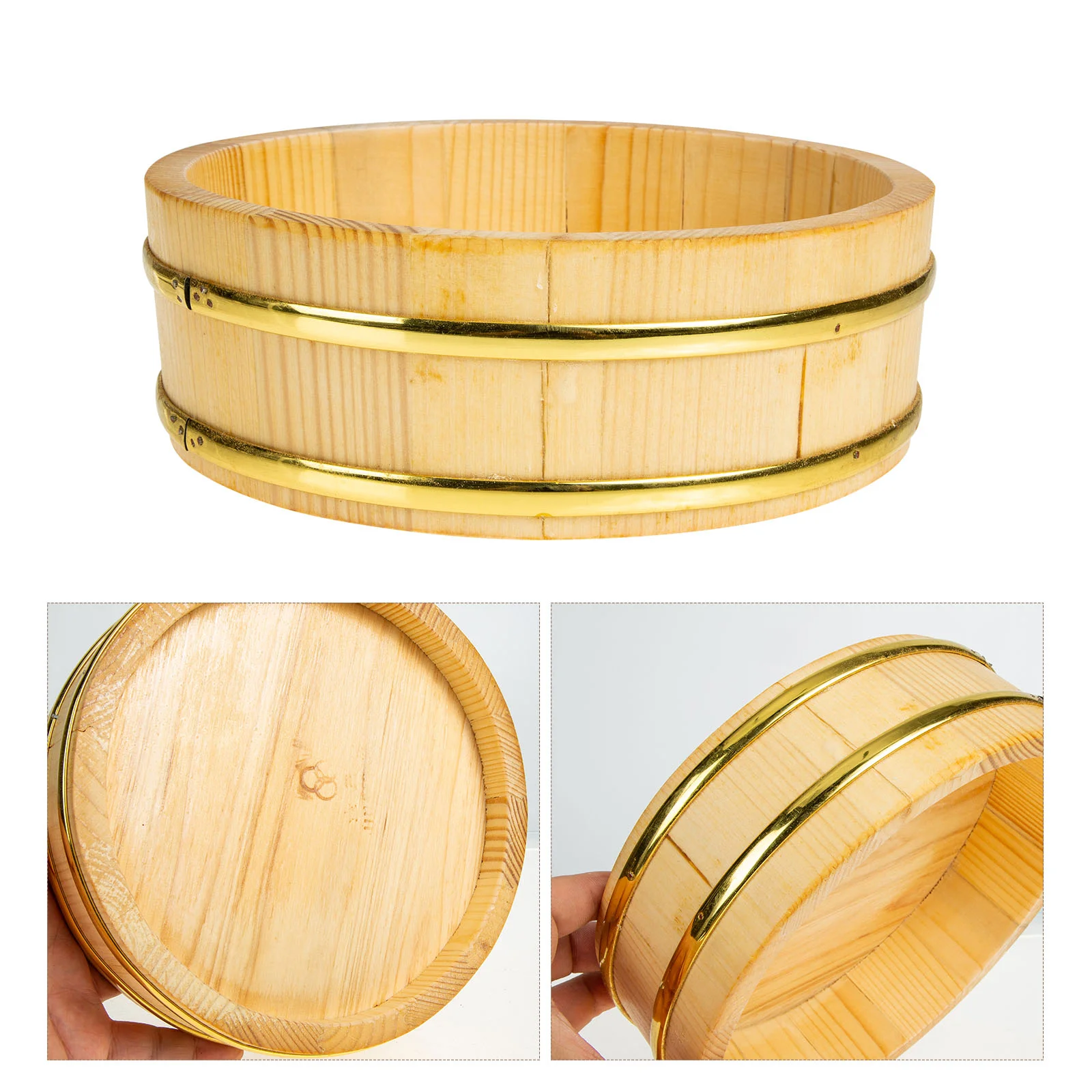 Купи Sushi Rice Bucket Bowl Wooden Mixing Japanese Tub Wood Sashimi Serving Bowls Tray Oke Cuisine Best Ever Mom Plate Salad Board за 903 рублей в магазине AliExpress