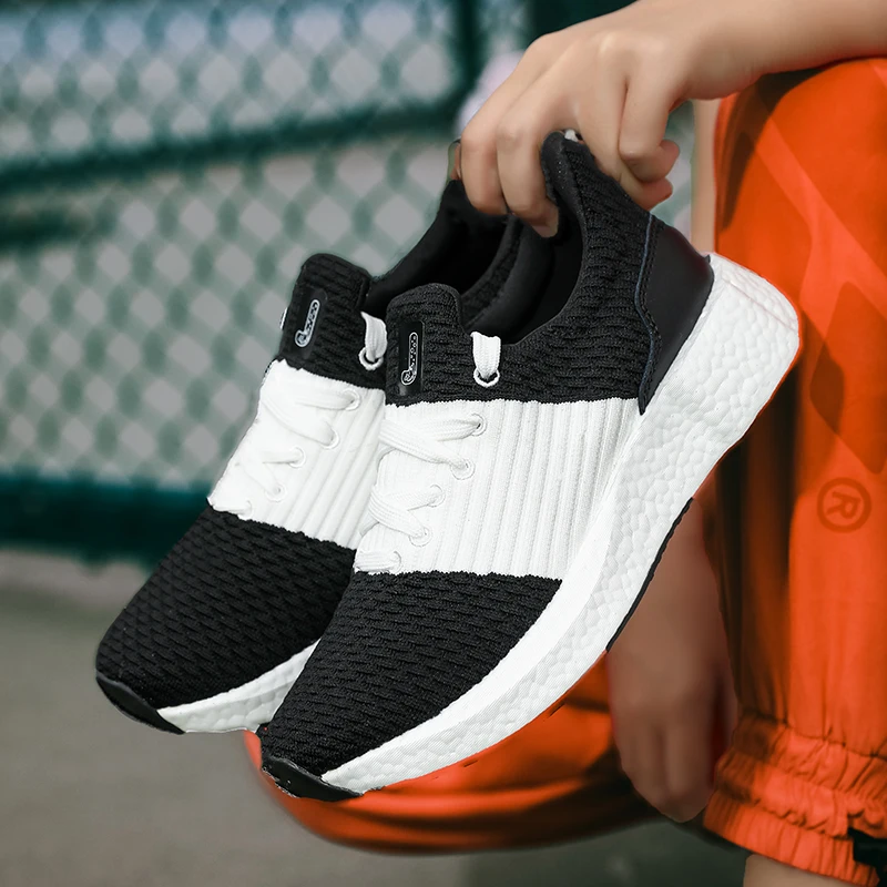 2023 Men sport Running Shoes soft sole Breathable Spring air mesh Popcorn sole Sock Women's Sport shoes tenis masculino