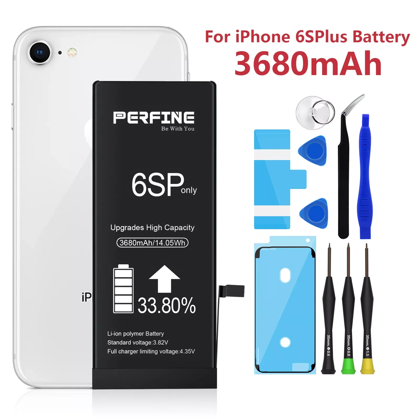 

Новинка для Iphone 6S Plus установочный аккумулятор 2022 Новый A1699 A1634 A1687 3680 мАч набор инструментов для ремонта телефона с кабелем Lightning