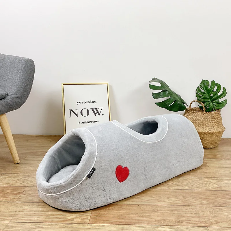 

Pet Tunnel House Sleeping For Cat Cave Warm Accessories For Dog Bed Winter Cats House Bed Mat Beds Products Funny Cats Bag Pet