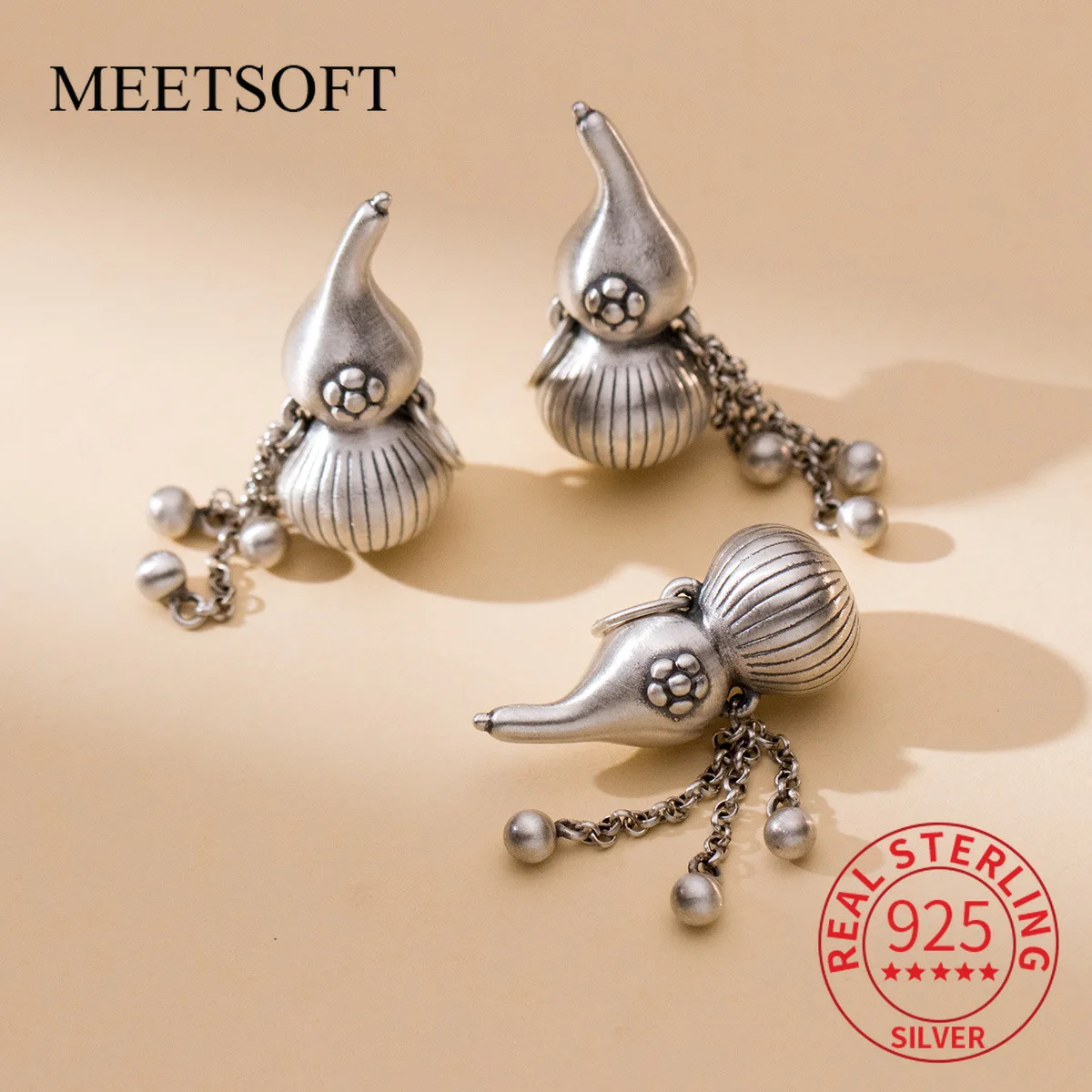 Винтажный кулон в виде тыквы из серебра S999 пробы браслет сделай сам ожерелье