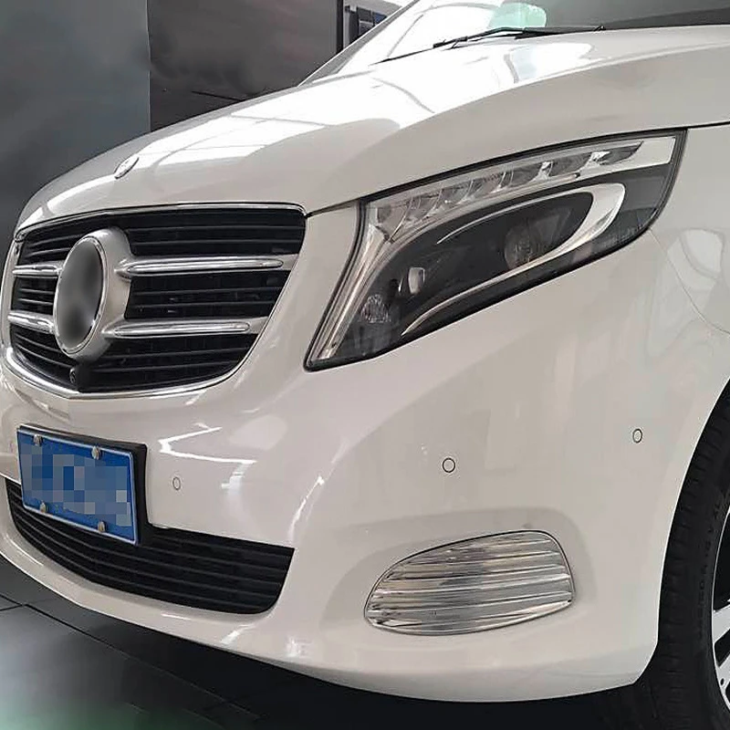 

For Mercedes-Benz V-CLASS V260 V250 V220 2014-2018 2016 2017 ABS front Rear Fog Light Foglight Lamp Cover sticker