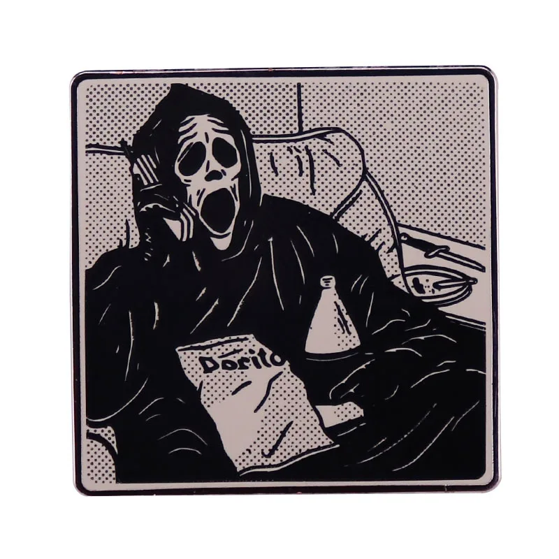 C2532 90s Halloween Horror Movie Collection Enamel Pin Brooches Badge Bag Clothes Lapel Pins Women Men Jewelry Gift Accessories