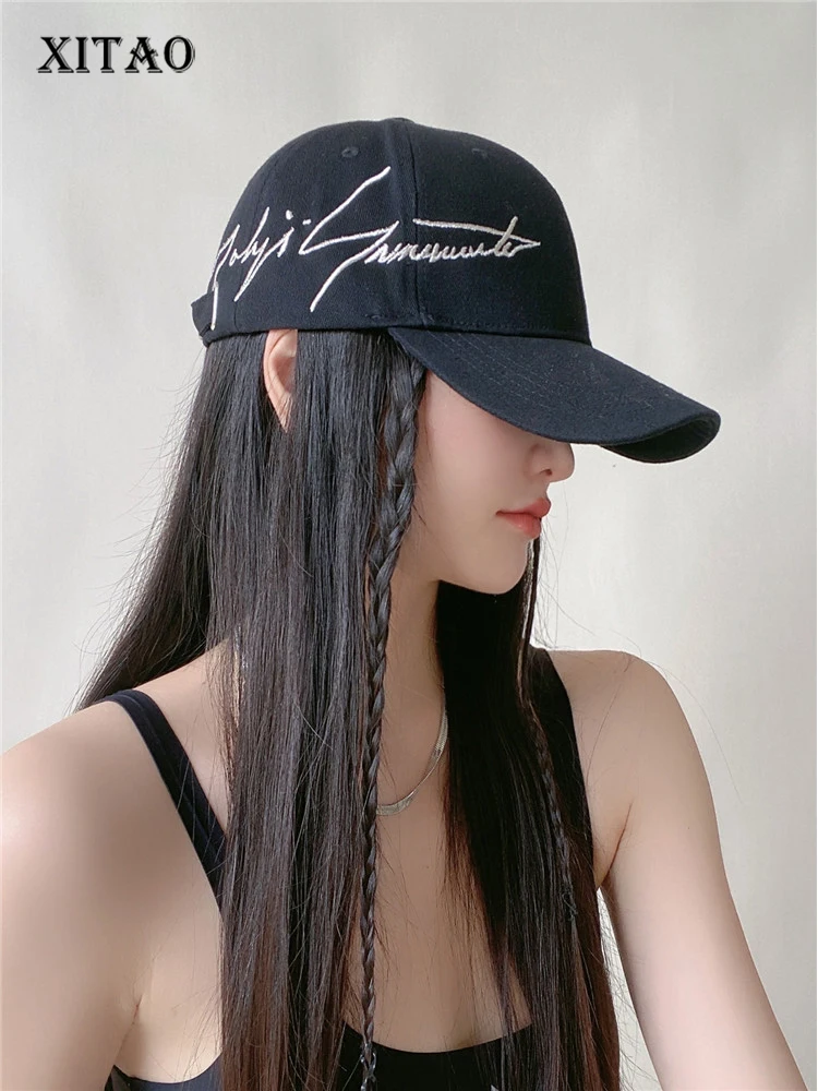 

XITAO Black Fashion Visors Women New Wide and Deep Brim Wide Head Circumference Small Fresh Minority 2022 Visors WLD8539
