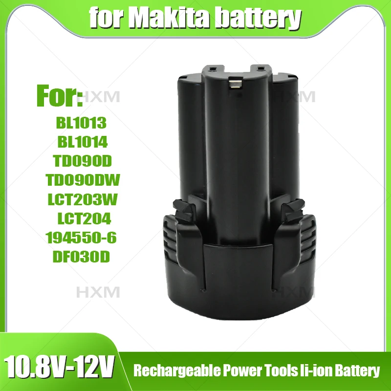 

10.8V-12V 9800mAh for Makita BL1013 Rechargeable Power Tools Li-ion Battery Replacement TD090D TD090DW DF030D LCT203W BL1014 L50