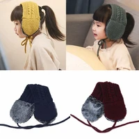 9 colors winter cute warm girl boy baby outdoor soft thick fur knitted washable earmuffs