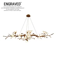 Chines Style Copper Swallow Flower Chandelier for Dining Room Creative Hanging Lamp Kitchen Island Tearoom Decoration Lighting