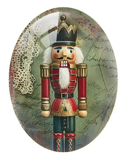 

Стеклянные кабошоны Рождество 10 шт