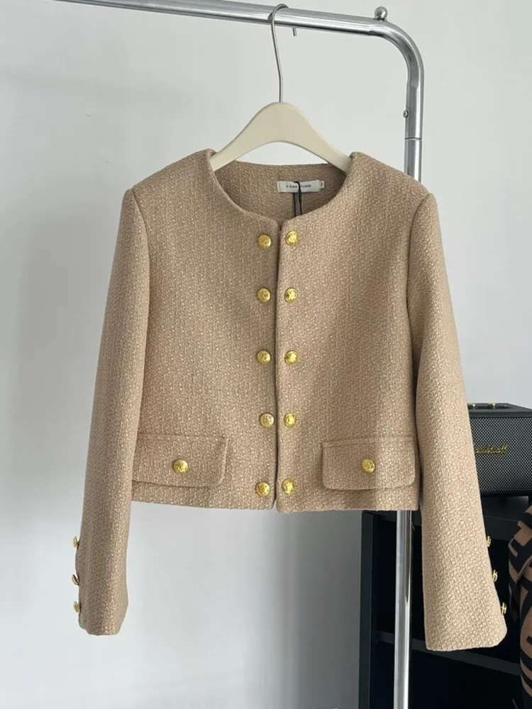

High Quality Brand Luxury Small Fragrance Tweed Jacket Coat Women Fall Winter Short Jackets Vintage Fried Street Casaco Tops