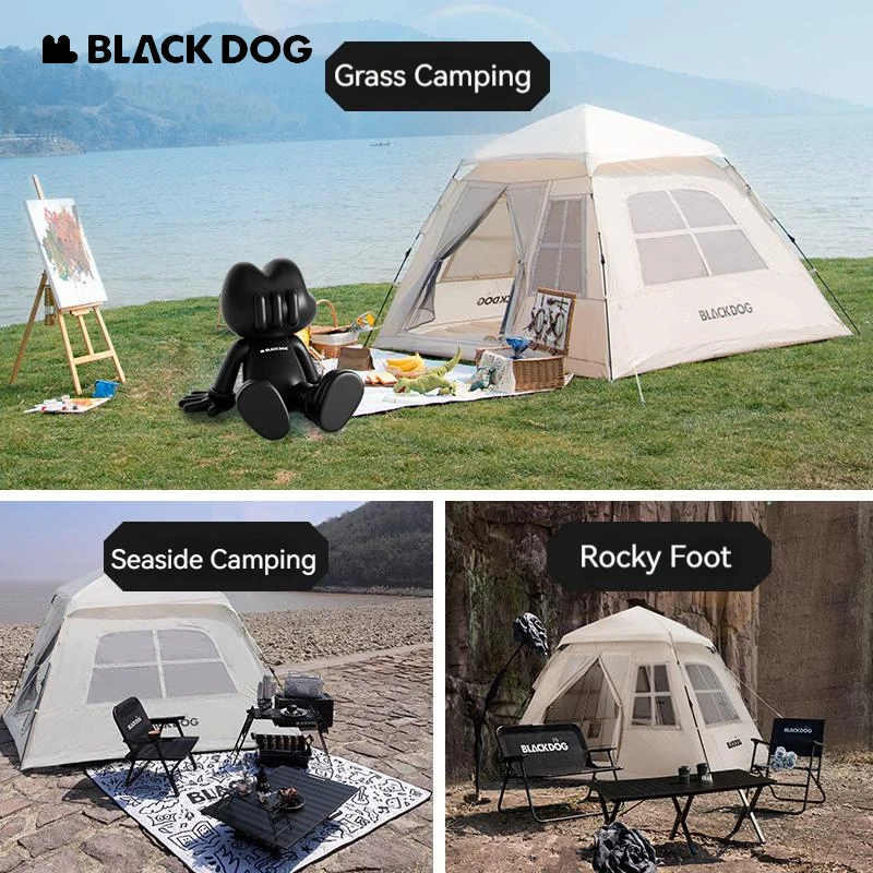Naturehike BLACKDOG Автоматическая палатка в одно касание Кемпинг Огромный дом Пеший