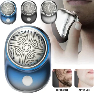 For Men Pocket Size Washable Rechargeable Portable Painless Cordless Trimmer Knive Face Beard Razo