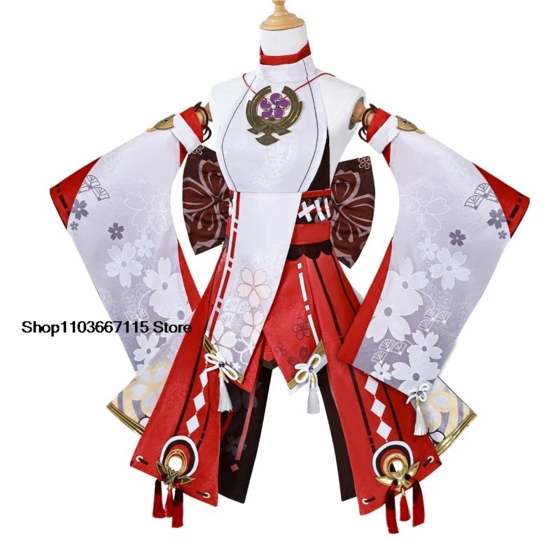 Yae Miko Genshin Impact Косплей Костюм Парик Платье Игра Yaemiko Guuji Костюмы для Хэллоуина