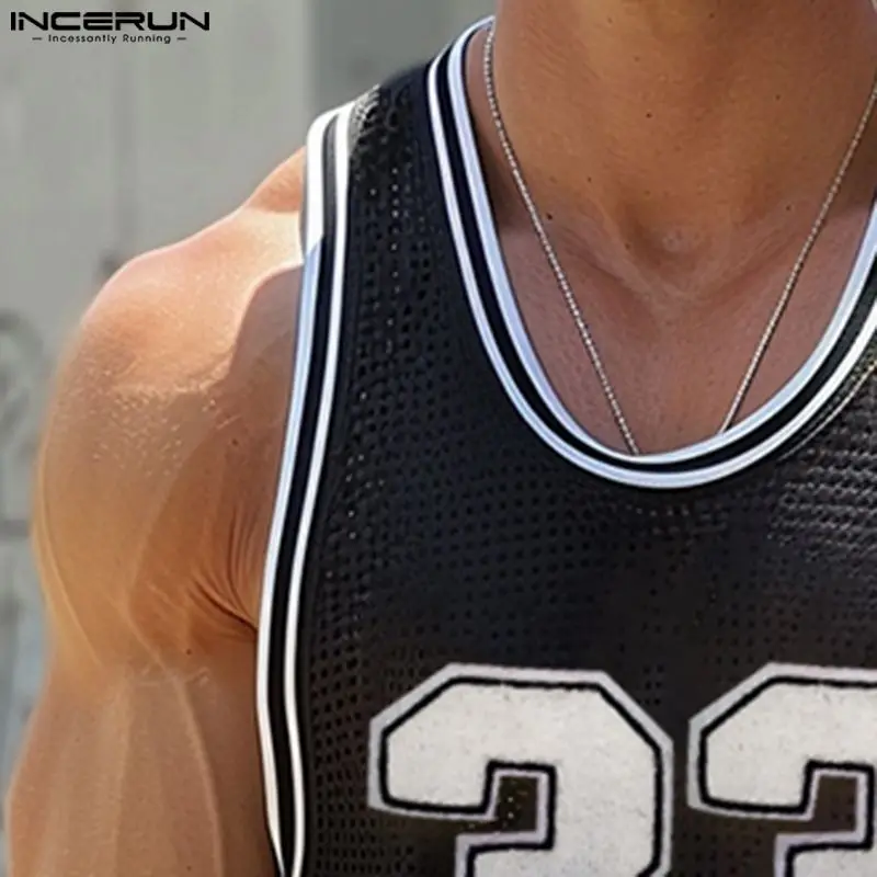 Мужские полупрозрачные сетчатые футболки с коротким рукавом