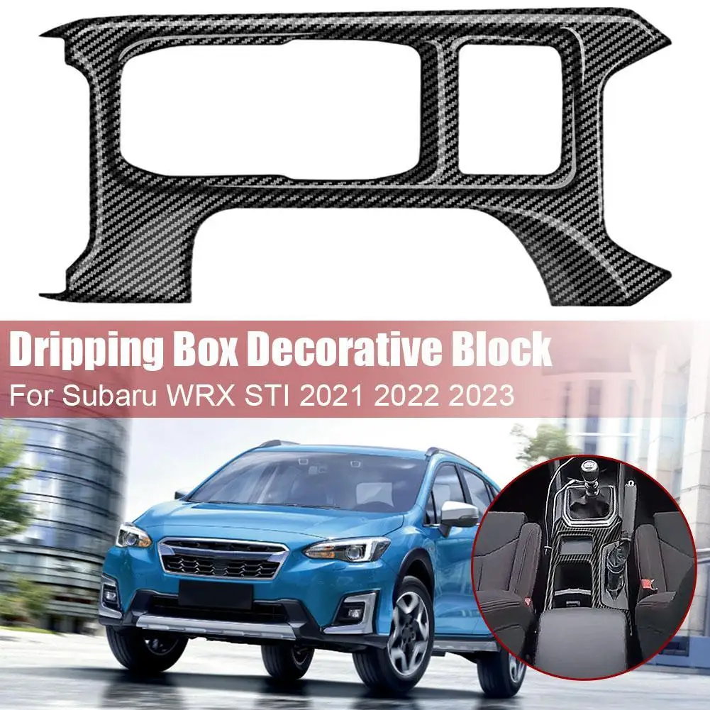

1pcs For Subaru WRX 2022 2023 ABS Black Carbon Fiber Gear Shift Panel Sticker Decoration Frame Cover Trim Auto Accessories