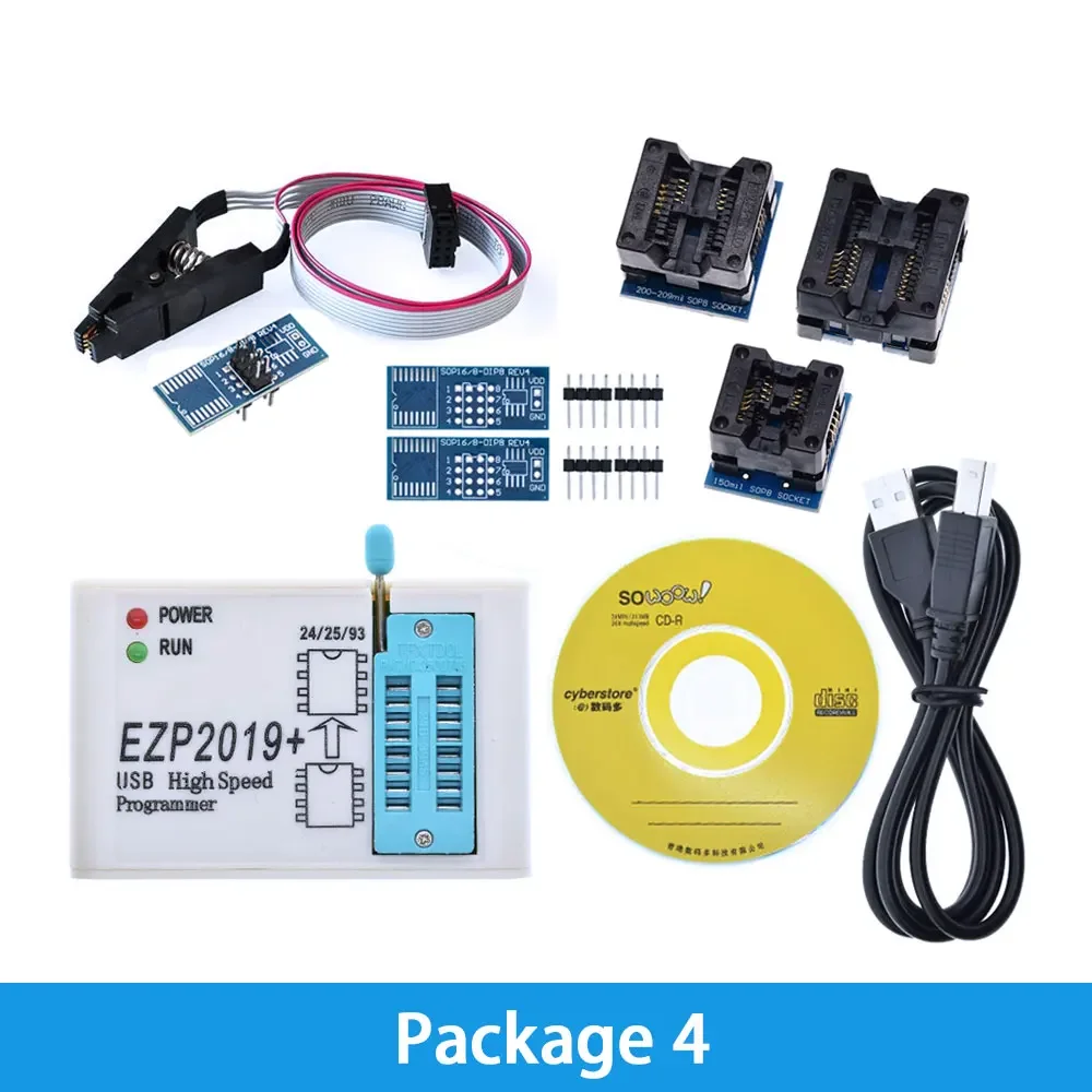 Фото Усовершенствованный USB-программатор SPI EZP2019 — 24/25/93 EEPROM и чип Flash BIOS серии 25 + 5 розеток №4