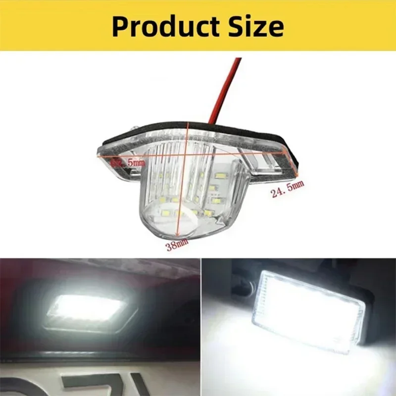 Фото Светодиодный абажур для подсветки номерного знака для Honda Civic, CR-V, Odyssey, HR-V, Accord, Crosstour. Запасная часть для автомобиля. №4