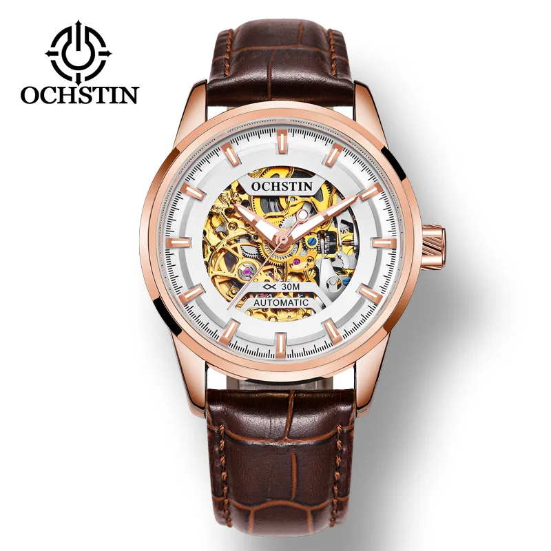 Водонепроницаемые деловые часы для мужчин автоматический механический ремешок