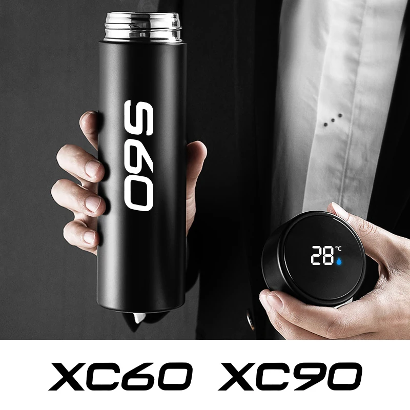 

Portable Car Vacuum Cup Temperature Display Thermos Bottle For Volvo C30 XC70 XC90 XC60 XC40 V40 V50 V60 V70 S60 S80 S90 T6 S40