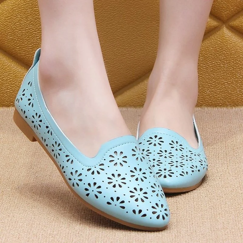 

New Women's Hollow Out Breathable Flats Platform Shoes for Women Sandals Zapatillas Zapatos Mujer Verano Chaussure Woman 2022