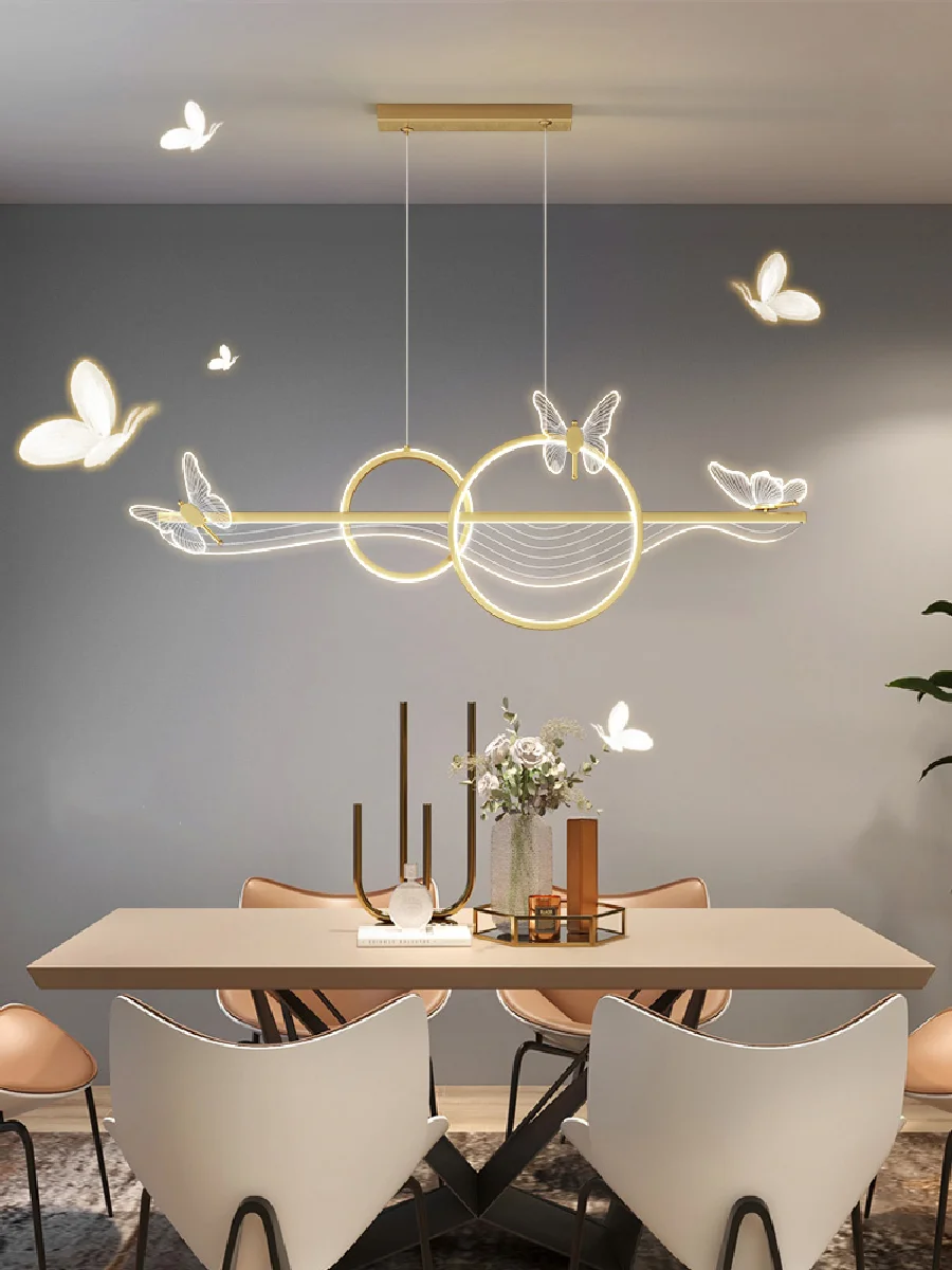 

Nordic restaurant chandelier trichromatic light modern minimalist bar creative designer personality chandelier restaurant lamps