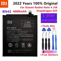 100 xiaomi new original real 4100mah bn43 battery for xiaomi redmi note 4x 3g32g for redmi note 4 global snapdragon 625