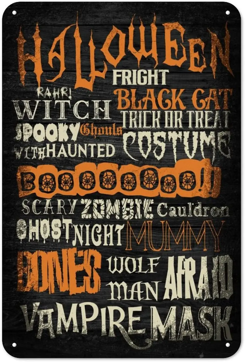 Хэллоуин Цитата Syng Metl Sgn Tered Try Tn 128n Нержавеющая Wndproof ntque Wll Decorn для Cfe Br Pub Домашнее