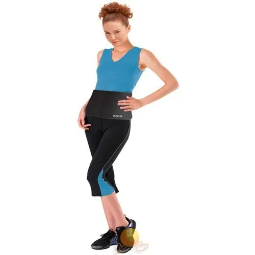 Черный термопояс Delta для сауны и поясной ремень (25 см)-DS812 | Спорт развлечения