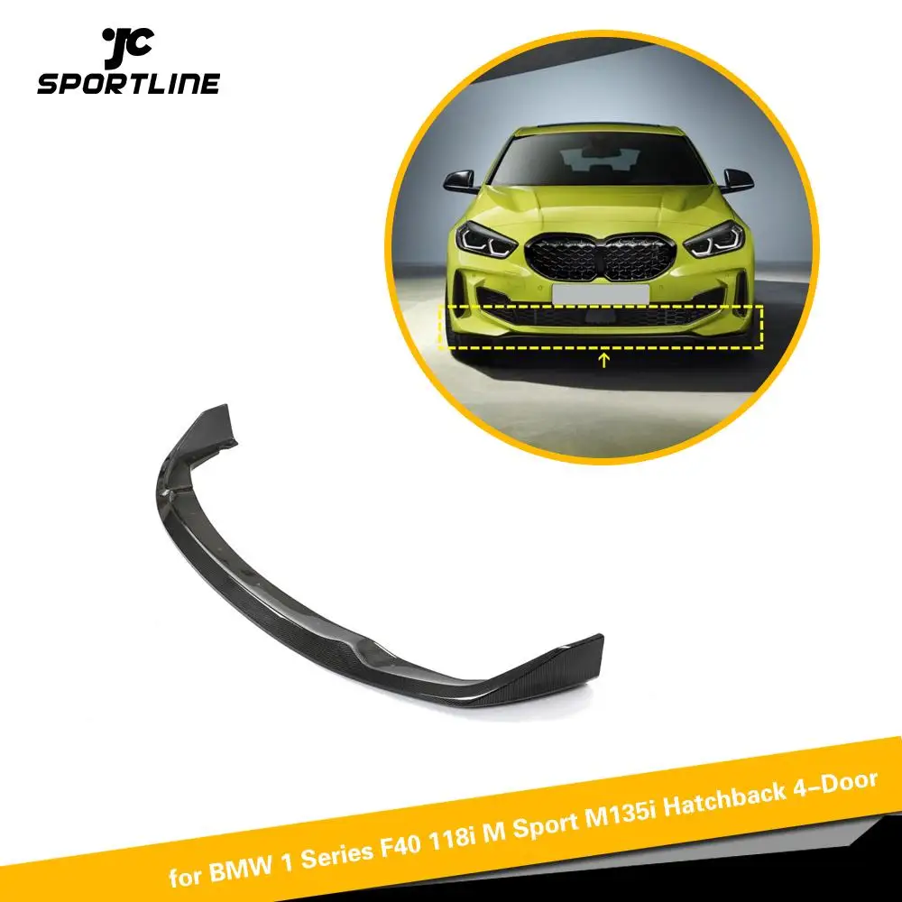 

Передний бампер из углеродного волокна, спойлер для подбородка для BMW 1 серии F40 M Sport Hatchback 2020-2022, разветвители для переднего бампера автомоби...
