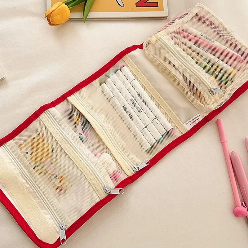 Sanrio складная косметичка Hello Kitty большой емкости мультяшный пенал милый дорожный