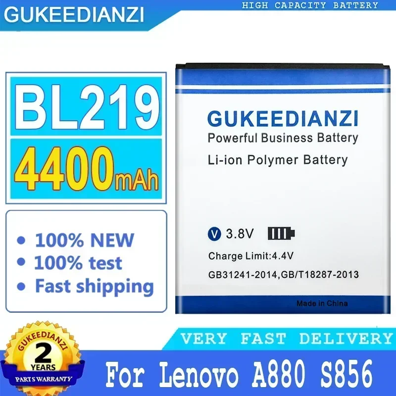 Аккумуляторы для мобильных телефонов большой емкости BL219 4400 мАч Lenovo A880 S856 A889 A890e