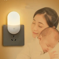 dimmable led night light baby lamp 2 color baby sleeping light bedroom plug energy saving cute bedside interior emergency light