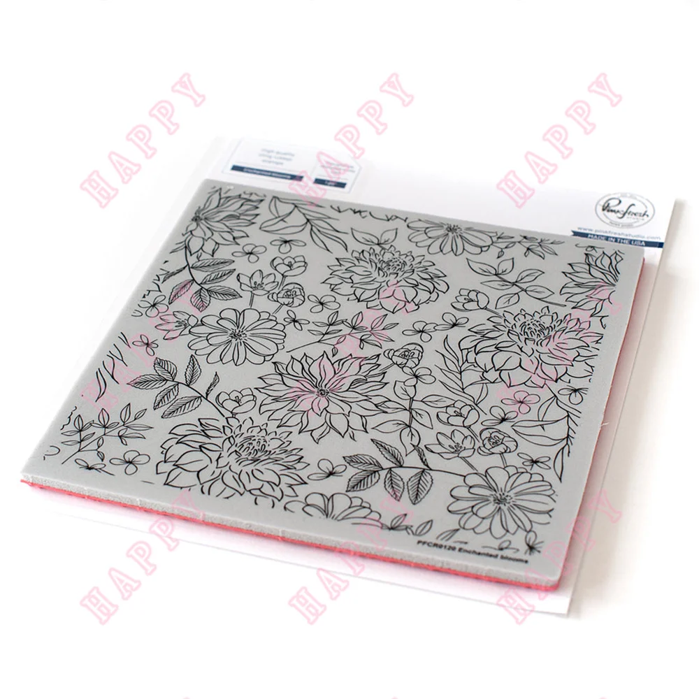 

2022 New Selling Enchanted Blooms Cut Silicone Stamps Diy Scrapbooking Diary Embossing Template Paper Album Decore Cards Molds