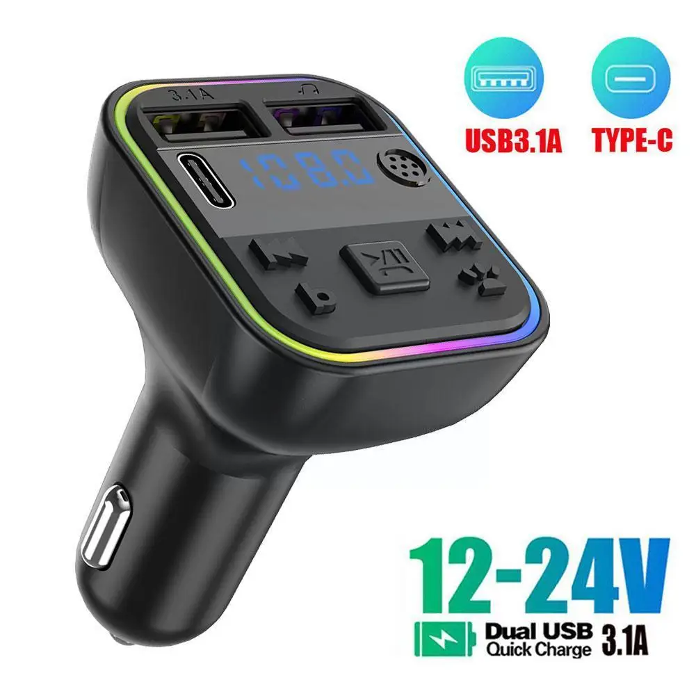 

Автомобильный MP3-плеер, беспроводной Bluetooth 5,0, FM-передатчик, FM, MP3, автомобильный станок для зарядки, карты, звонков, Bluetooth, USB, K1D2