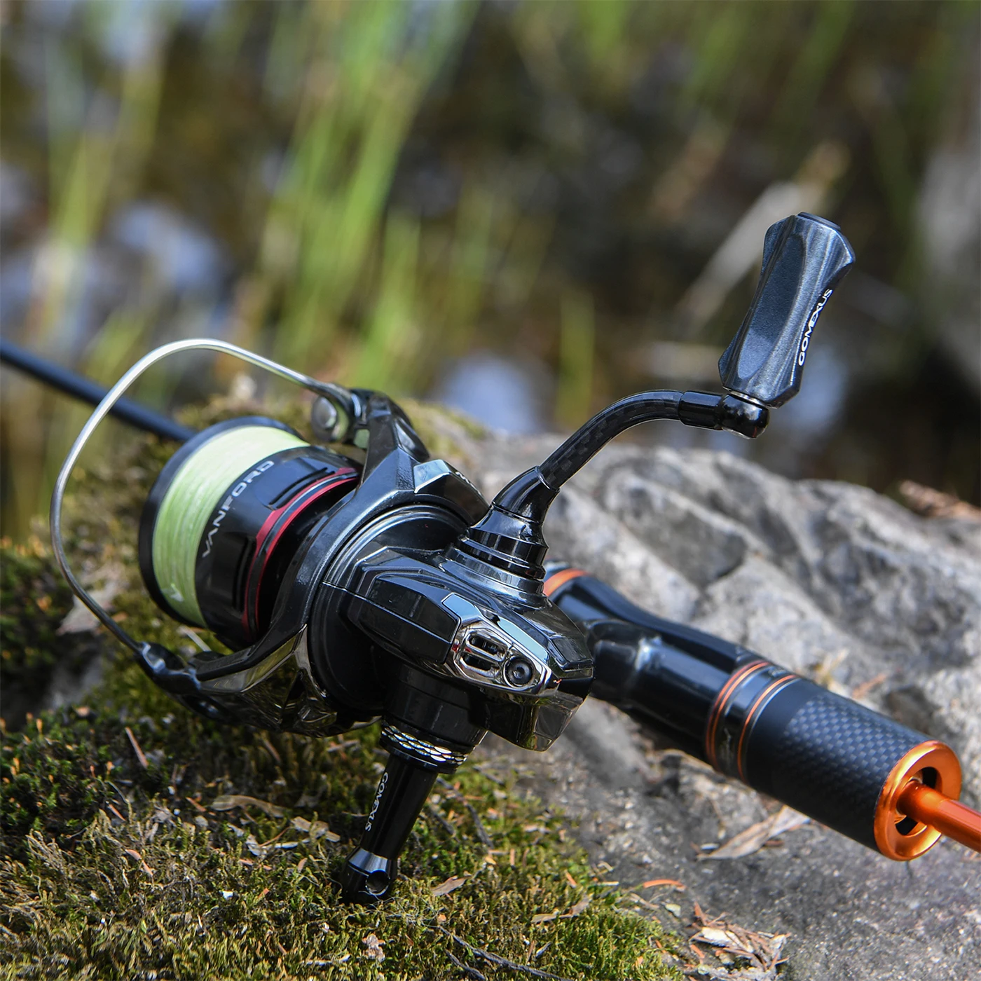 Фото Gomexus 35 мм с одной ручкой 18 мм, алюминиевая ручка для Shimano Stradic FL Stella Vanford Vanquish Exsence Sephia Light Game Reel №2