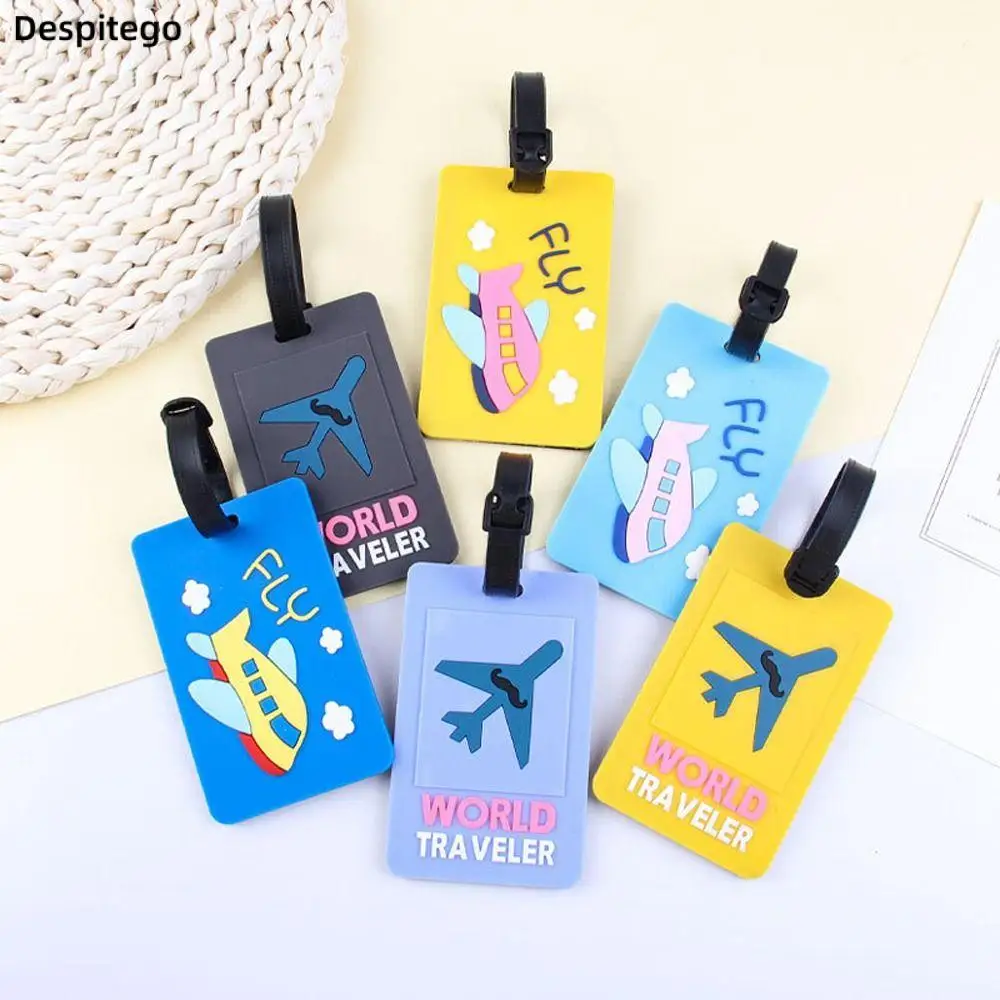 

New Letter Airplane Luggage Tag Boarding Pass Suitcase Tag Check-in PVC Light Soft Bag Pendant Name Address Label Travel