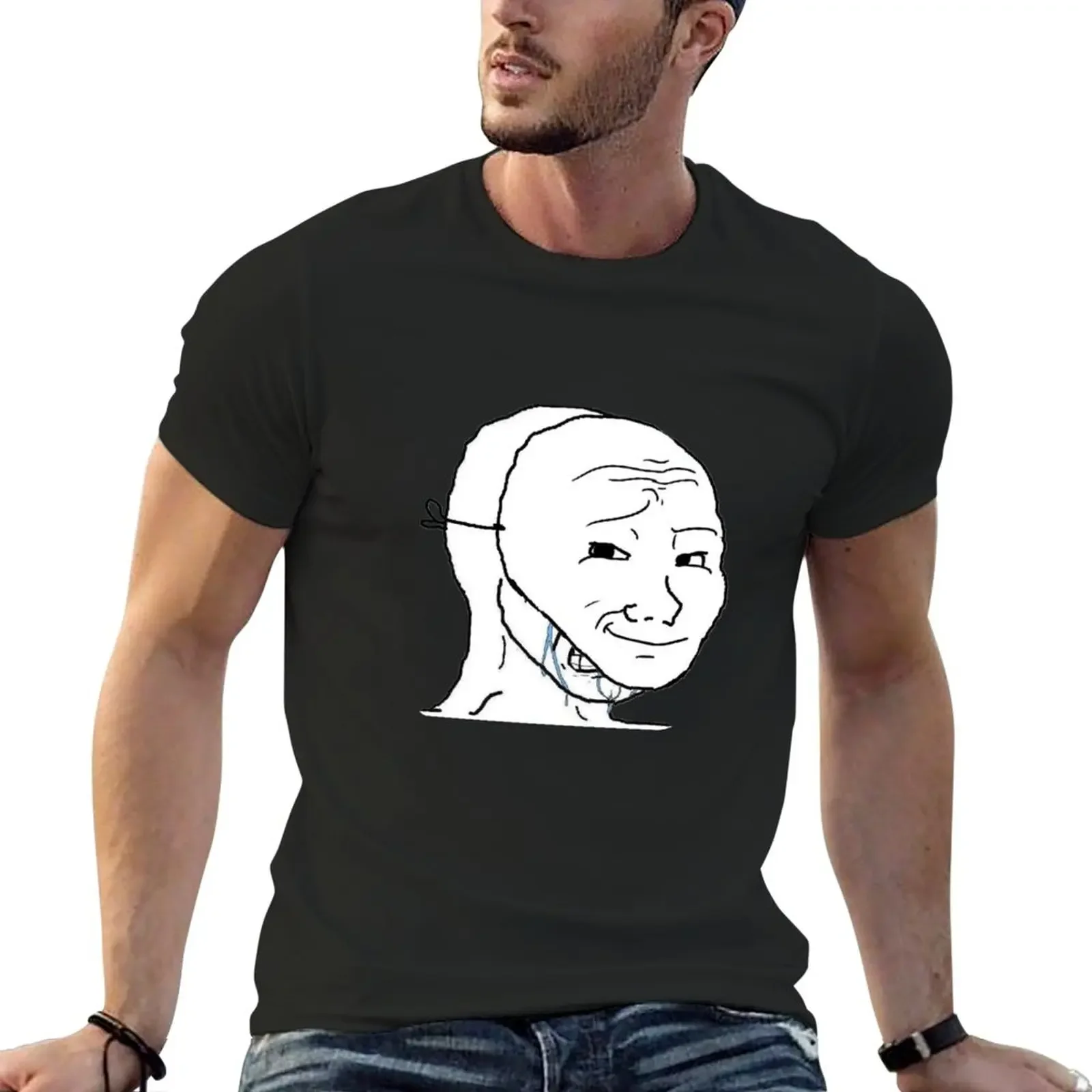 Милые топы планшетоны простые черные мужские с рисунком плача внутри маска woкак