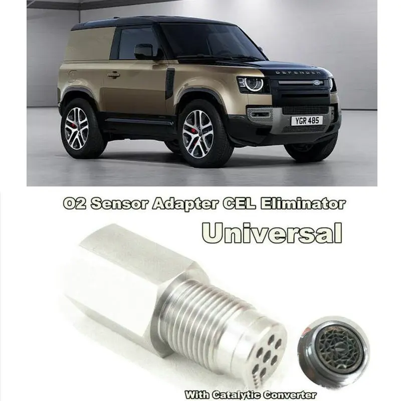 

O2 sensor adapter cel eliminator with catalytic converter For Land Rover Defender Discovery Evoque Freelander Range Rover