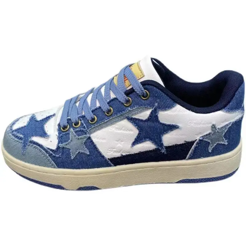Star board shoes women's shoes versatile casual denim sneakers flat shoes