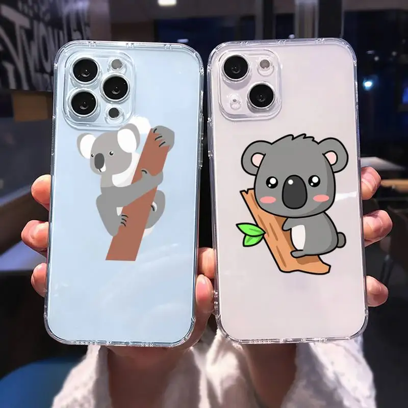 

Animal Koala Phone Case For iphone 13 12 11 8 7 plus mini x xs xr pro max Transparent soft