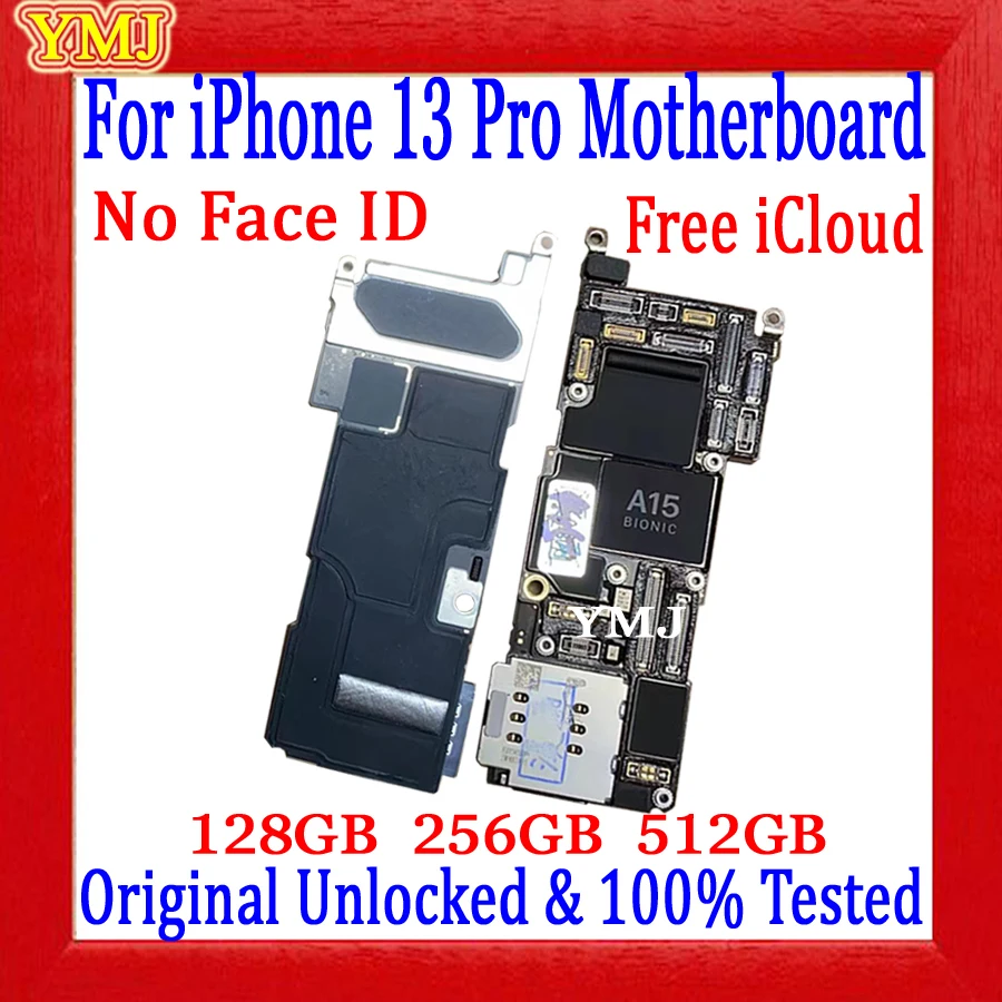 

128GB 256GB 512GB For iPhone 13 Pro Motherboard No icloud Original Unlocked Full Chips 100% Tested logic board With/No Face ID