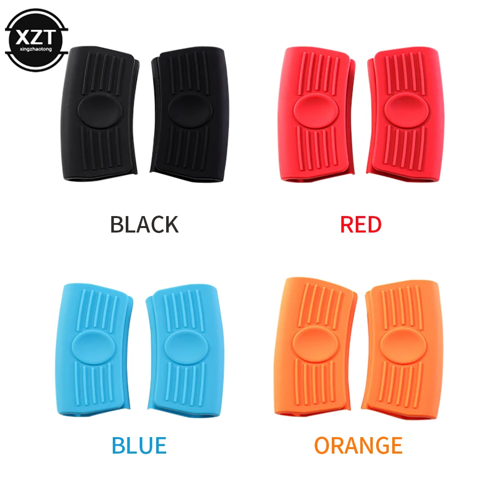 

2PCS/Set Grip Silicone Insulation Non Slip Pot Holder Sleeve Glove Pan Handle Heat Resistant Cover With Hang Hole Kitchen Tools