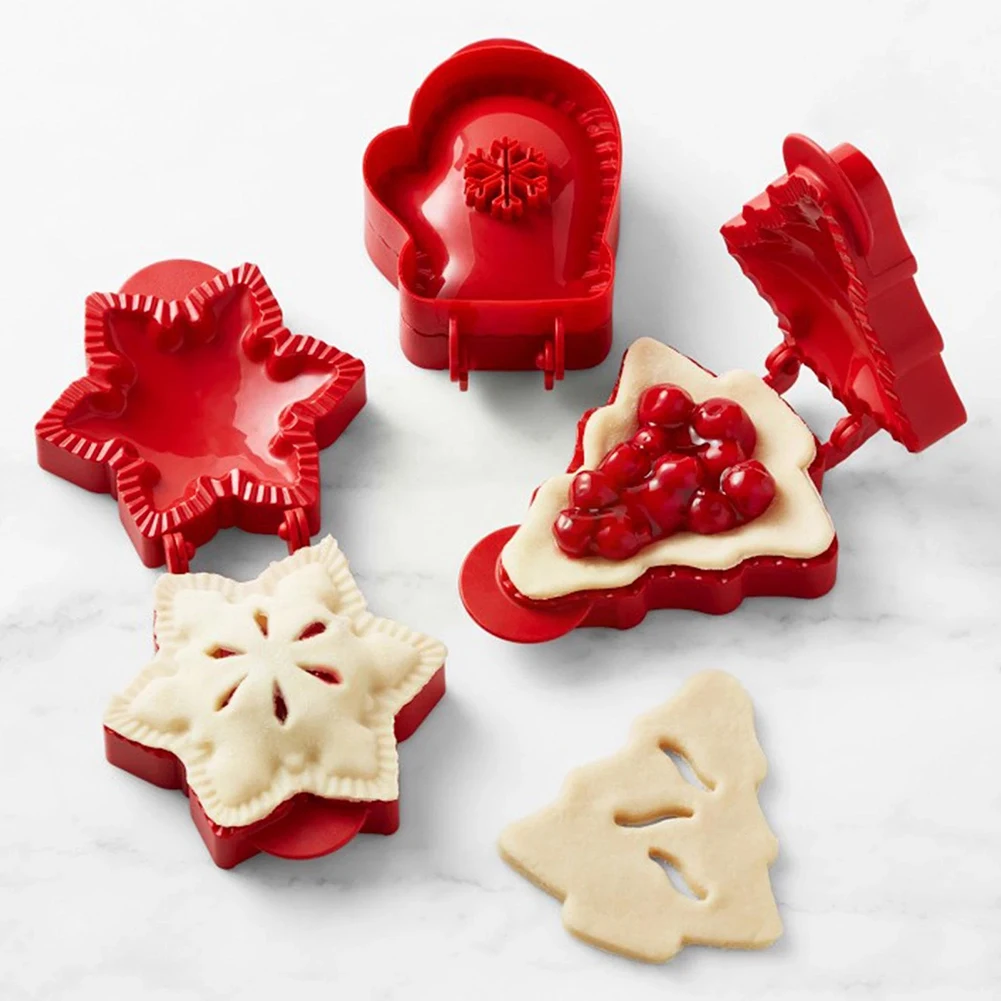 

Christmas Mittens Apple Pie Dough Mold Dough Presser Pocket Pie Molds Cookie Baking Moulds Navidad Gift DIY Baking Biscuit Mould