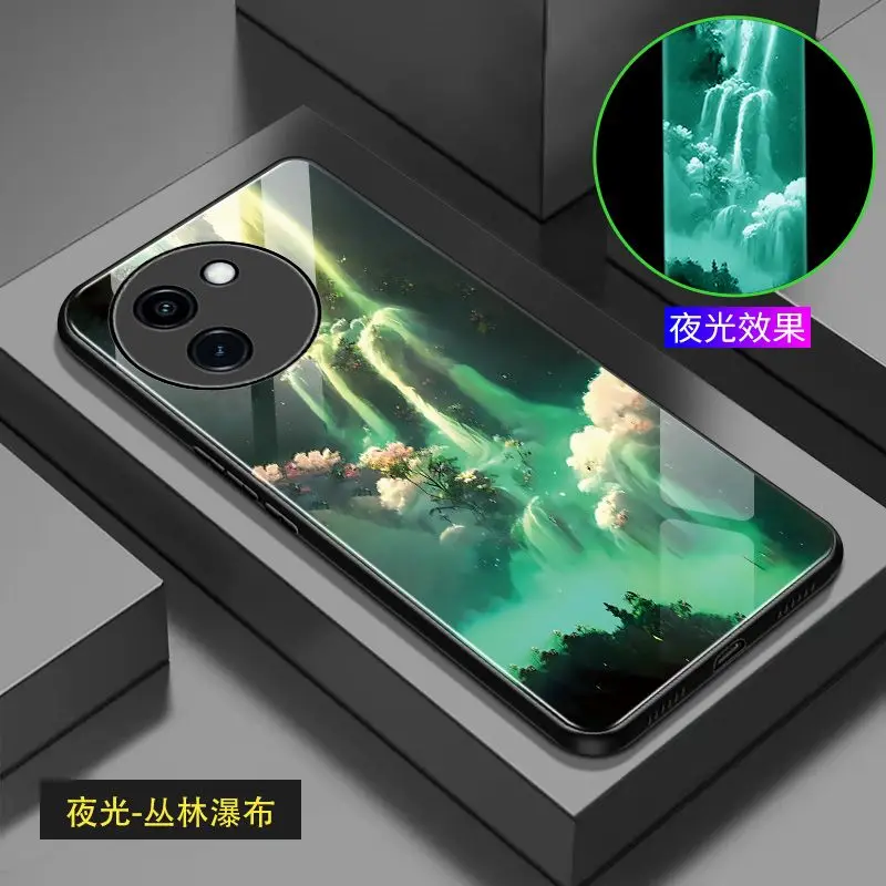 Светящийся телефон для Vivo Y200i чехол с изображением пляжа светящийся Темный ЧЕХОЛ