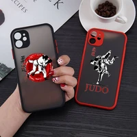 judo jiu jitsu phone case matte transparent for iphone 11 12 13 6 s 7 8 plus mini x xs xr pro max cover