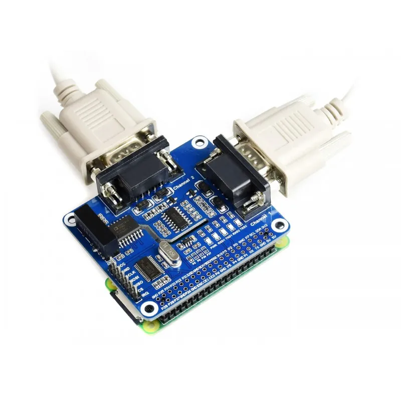 2-канальная изолированная шляпа расширения RS232 для решения Raspberry Pi SC16IS752 + SP3232