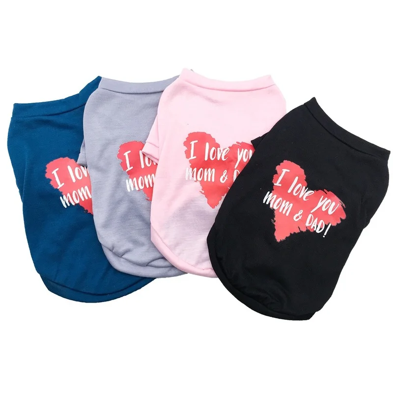 

Летняя тонкая футболка для домашних животных, свитер с принтом кошек, собак, котят, щенков, одежда для ног, пальто для домашних животных, курт...