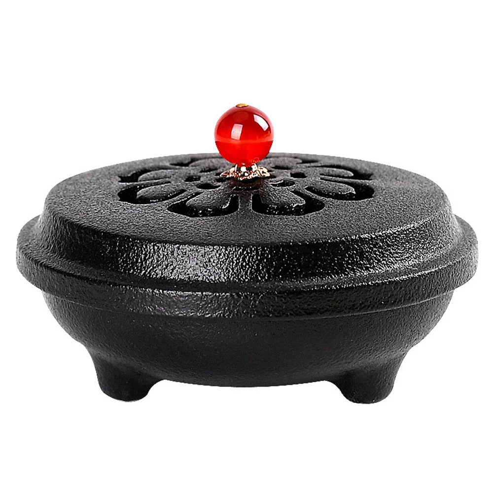 

Elegant Antique Incense Burner Household Ceramic Tea Ceremony Censer with Lid
