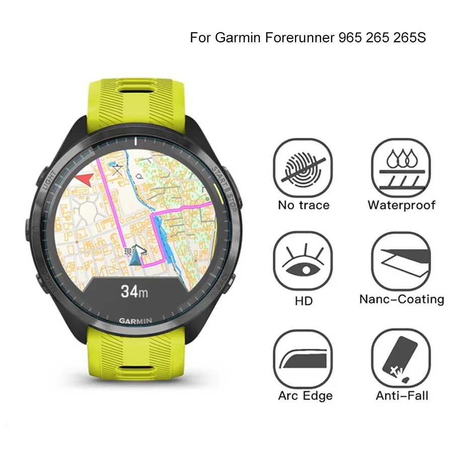 

High-Quality Tempered Glass For Garmin Forerunner 965 265 265s Screen Protector Film For Forerunner 45 745 735 265 965 945 Glass